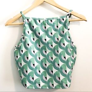 Kortni jeane retro birds eye squared up top